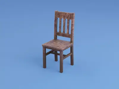 lowpoly chair Free low-poly 3D model