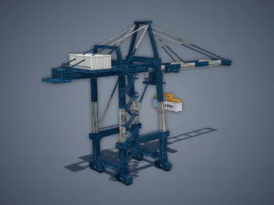 Port Container Crane Low-poly 3D model buy