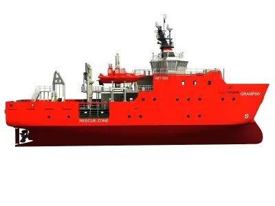 Grampian Defiance Emergency Response Rescue Vessel 3D model