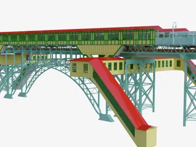 Metro scene 3D model purchase