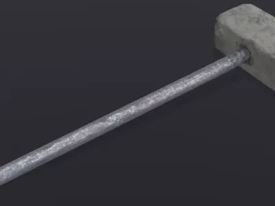 Hammer 03 Low-poly 3D model