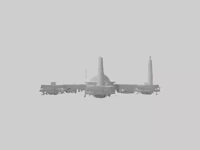 Lunar Base Model 1 Low-poly 3D model