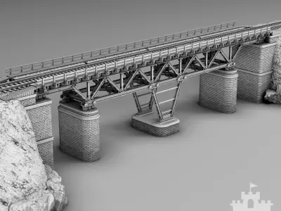 Railway bridge 3D print model