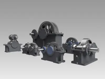 Gearbox set 3D model
