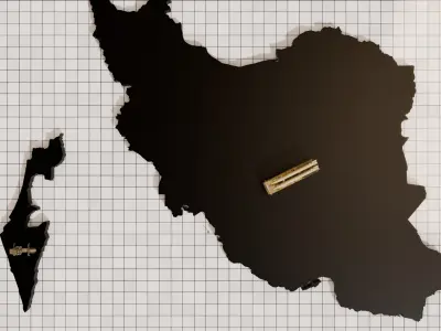 Iran-Israel War Maps for Content Creation 3D model