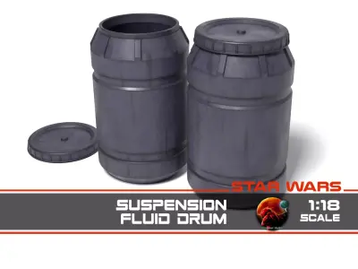 Suspension Fluid Drum 1-18 scale Kenner Hasbro 3D print model