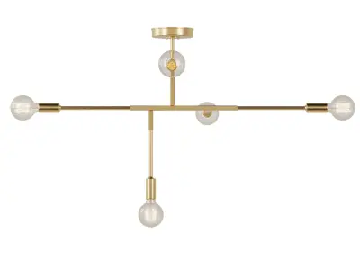 Chandelier Brass lamp SKU 4877 Free 3D model