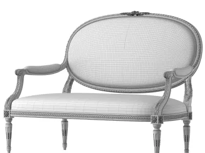 chairish louis sofa art 5694 3D model