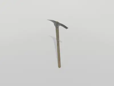 Low Poly toolset wooden hammer Low-poly 3D model
