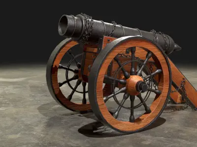 Cannon-5 Low-poly 3D model