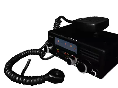 Realistic CB Radio Transceiver Microphone Low-poly 3D model