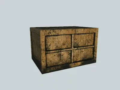 Crate wooden chest 3D model