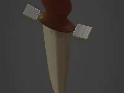 Knife PBR low poly game ready sword Low-poly 3D model