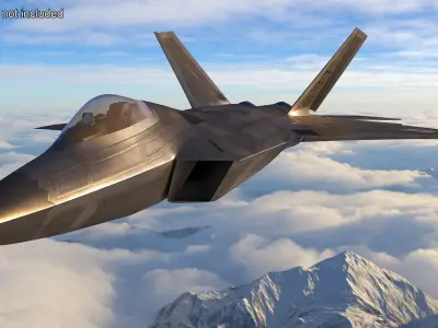 Raptor F 22 Simple Interior 3D model