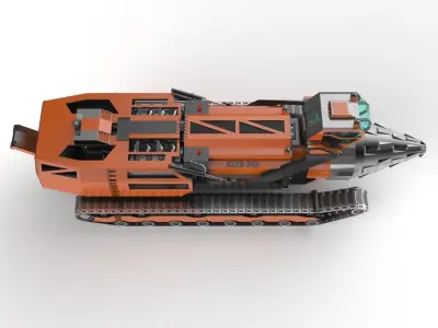 3d model Drill Mining Machine vehicle 3D model