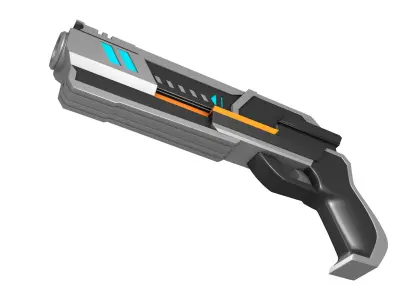 Sci Fi Gun 3D model shop