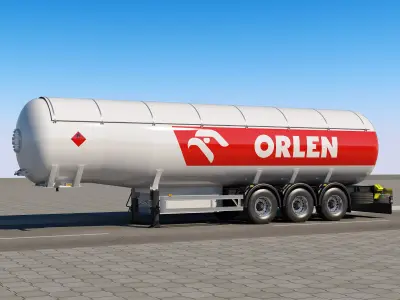 LNG Trailer 3D model
