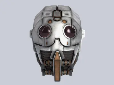 Sci fi Helmet 3D model shop