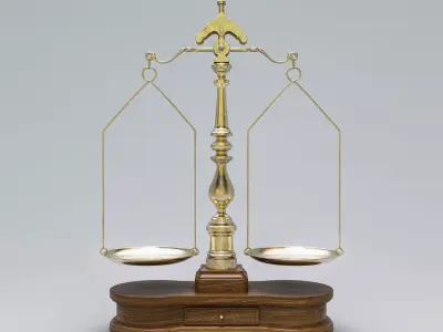 Ornate Justice Scale 3D model