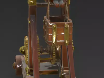 Realistic Giant Egg Slingshot 3D Model 3D Model Low-poly 3D model