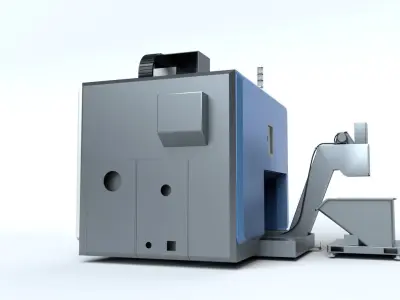 Doosan Milling  CNC Machine Rigged 3D model