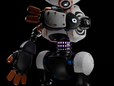 TOX-Info-X1 Mini Robot Low-poly 3D model
