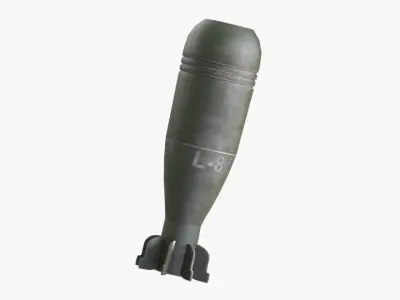 Mortarshell bomb Free 3D model