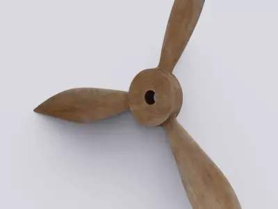 Fan 3D model propeller clock - propeller Low-poly 3D model