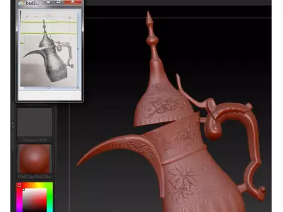 Arabic Coffee Pot - wall mounted 3D print model