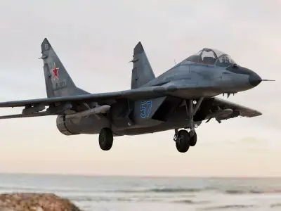 Russian Fighter Jet Mikoyan MiG-29UB Fulcrum B or C Tandem 3D model