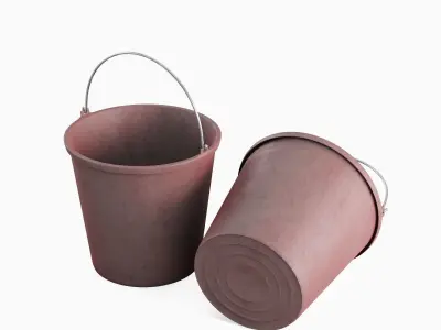 Industrial Plastic Bucket C 02 3D model