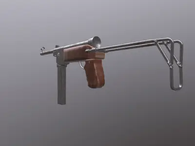 Game ready Old Military weapon M48 3D model Low-Poly Low-poly 3D model