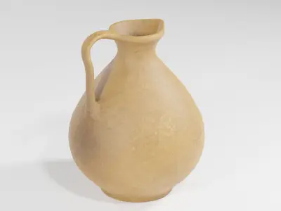 Jug vase earthenware Low-poly 3D model