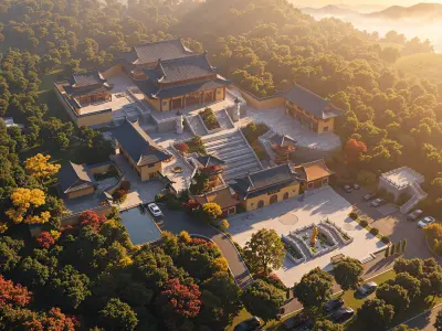 Asian temple Chinese palace historical architecture 3D model