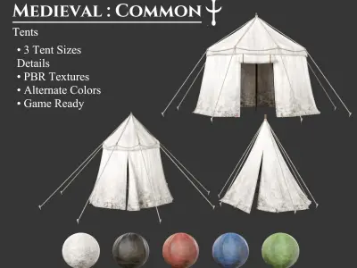 Medieval Collection Campground 3D Model Pack purchase