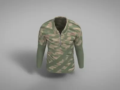Military Outfit - T-shirt Low-poly 3D model
