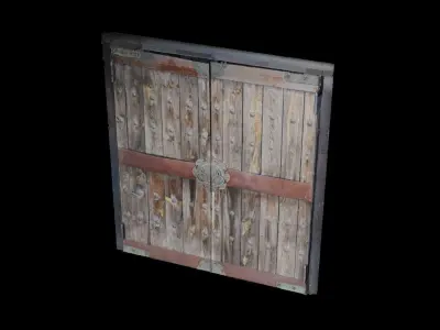 Korean Style Antique Gate 3D model