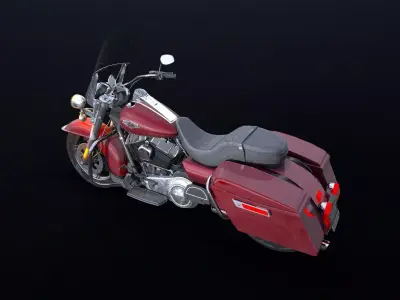 Harley Davidson Road King Low-poly 3D model