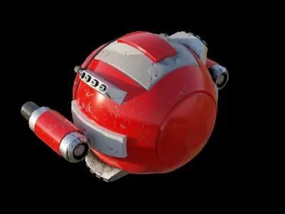 Sci-fi drone Low-poly 3D model by YarosLit