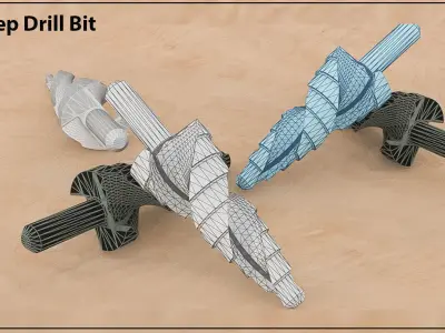 Original Size Step Drill Bit Ready for 3d Print  model  3D print model