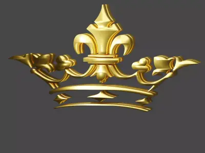 Gold Crown Logo 3D model