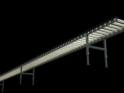 Horizontal Rollers Conveyor 3D model