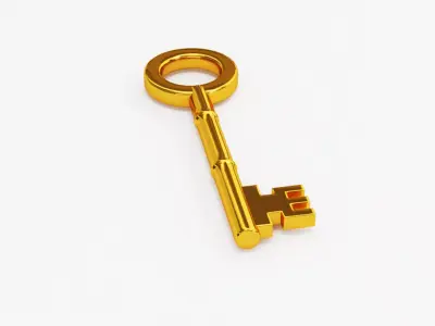 Gold key business 3D model