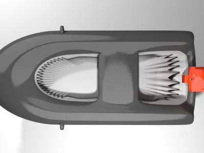 Inflatable motor boat - Type 1 3D model