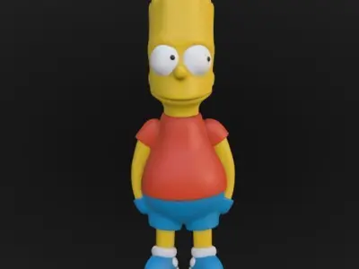 Bart Simpson 3D printable model 3D print model