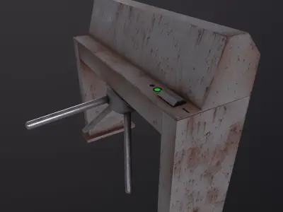 Turnstile 3D Model Low-poly 3D model