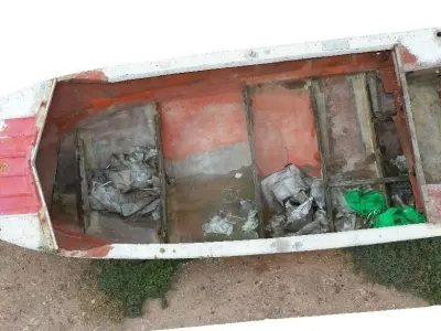 Old crayfish boat 3D model