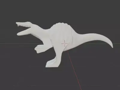 Spinosaurs Half-Modeled model for practice modelling Free 3D model