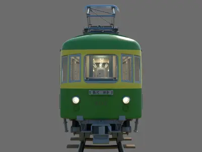 Enoshima Electric Railway Type 500 Train textured 4k resolution 3D model