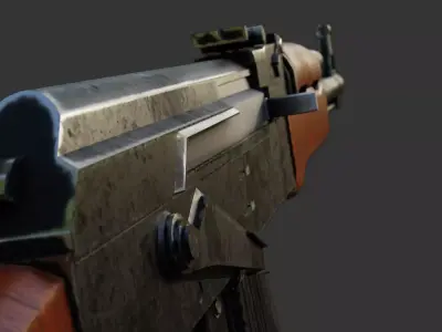 AK-47 Low-poly 3D model